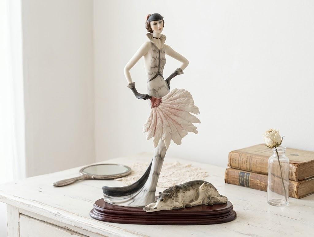 Capodimonte Woman With Dog - Etsy