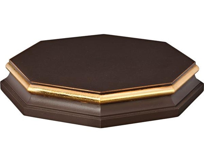 Base with eight corners for classic statues, made of wood and decorated by hand, of Italian artisan production, various sizes available