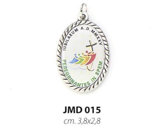 Jubilee 2025 metal medal, 3.8 x 2.8 cm (1.49 x 1.10 inches), various quantities available, handcrafted in Italy