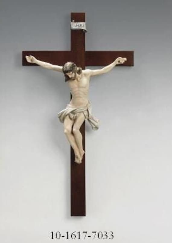 SALE‼️ウィストミンスター クリスタルアート 94×44cm Light Murano Glass Crucifix with Flowers | MONDO CATTOLICO