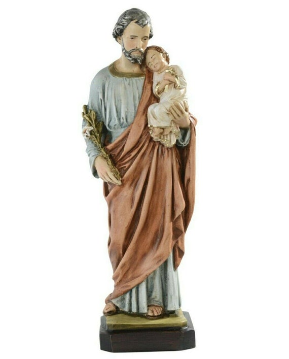 Statue of St. Joseph Cm 40 1574 Inches in Full Resin Marble Etsy UK