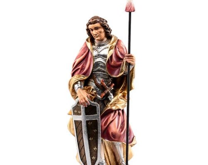 Statue of Saint Arnold carved in Valgardena wood and hand-decorated, Italian artisan production, various sizes