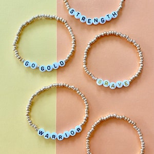 Childhood cancer awareness. Childhood cancer jewelry. Womens bracelet. Seed bead. Childhood cancer bracelet.