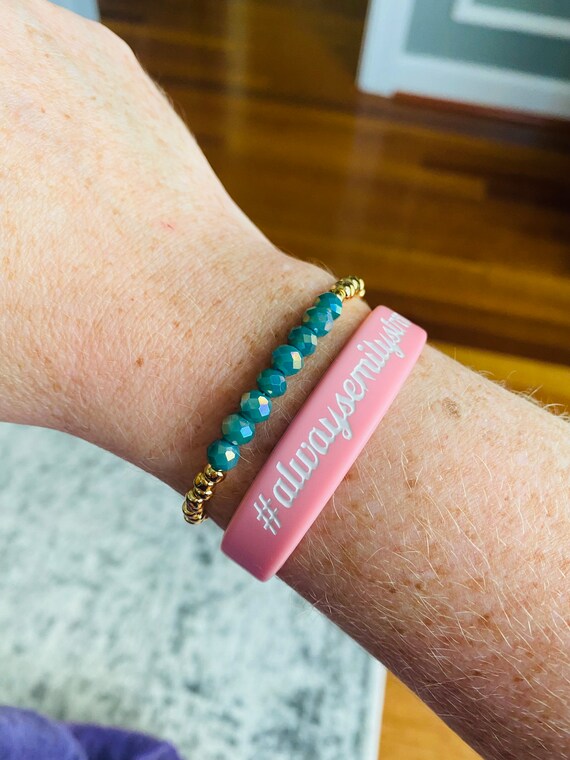 Teal Beaded Bar Bracelet. Fall bracelet. Womens bracelet. Kids bracelet.