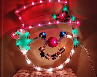 Christmas Silhouettes Snowman colored Lights Indoor Outdoor Decoration