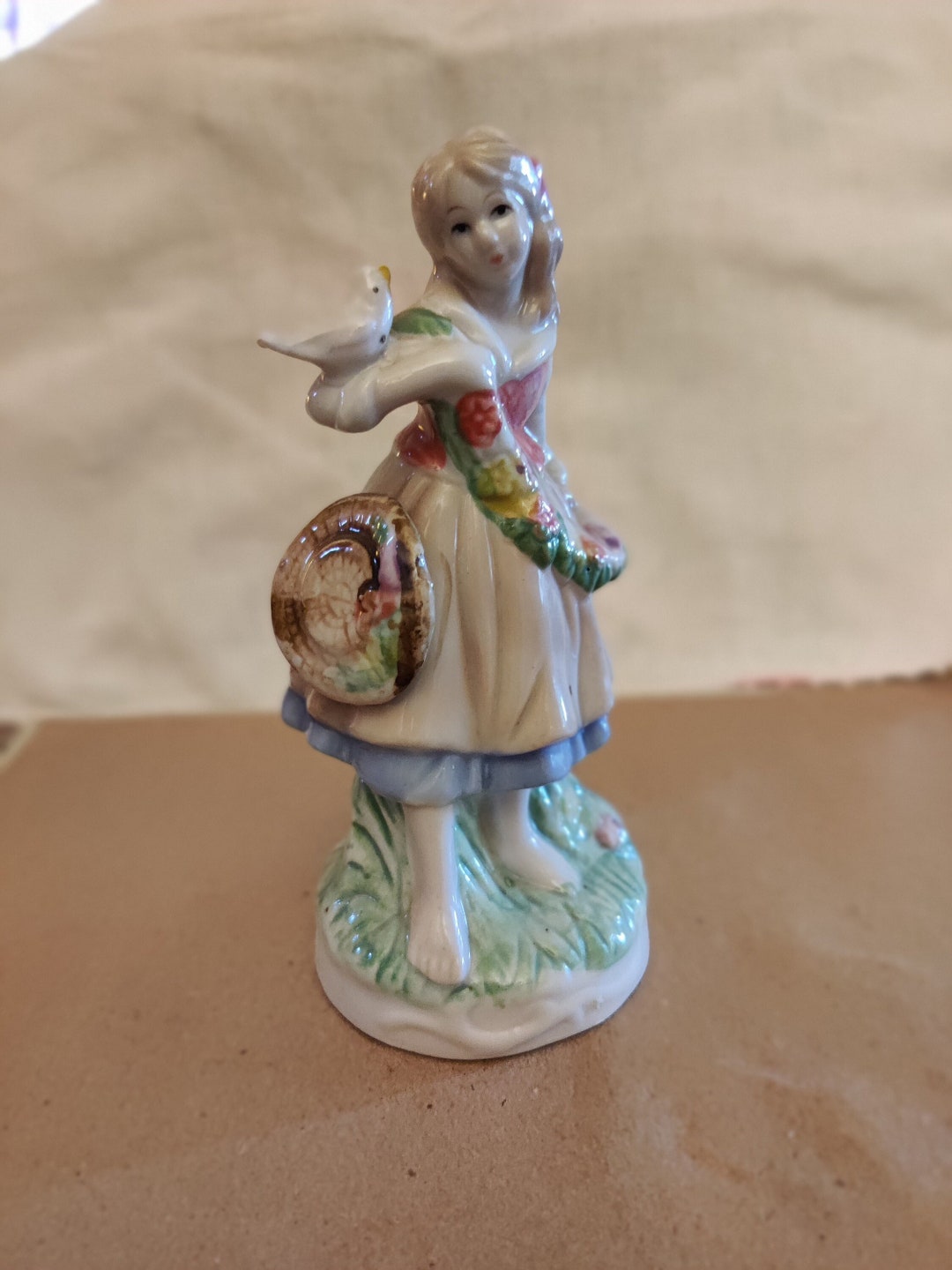 Barefoot Girl With Dove Avon Porcelain Figurine - Etsy