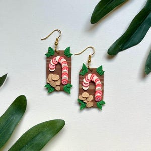 Candy Cane Charcuterie Board Earrings | Holiday Earring Collection