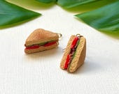 BLT Sandwich Earrings | Bacon Lettuce Tomato | Handmade Polymer Clay Jewelry | Breakfast Earring Collection