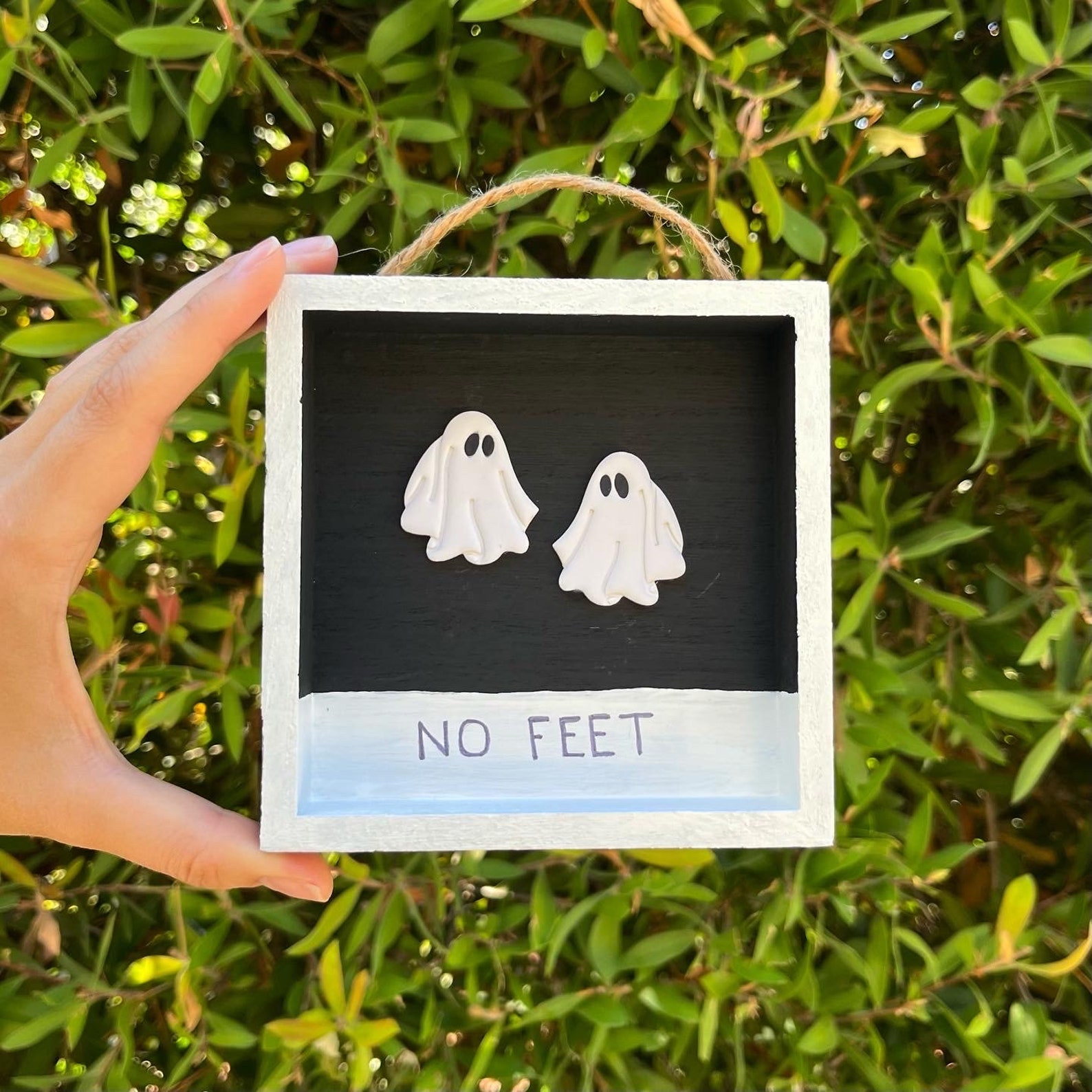 No Feet Wall Hanging | Halloween | Ghost Polaroid | Beetlejuice ...