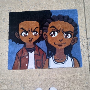 The Boondocks Huey and Riley Freeman Handmade Area Rug 3FT x 3FT
