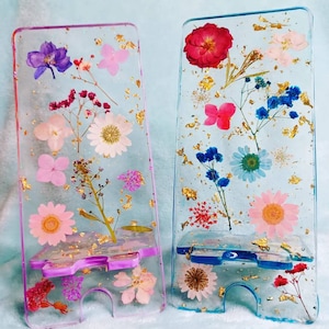 Flower Floral Phone Holder, Desk Phone Stand, 2 Pieces