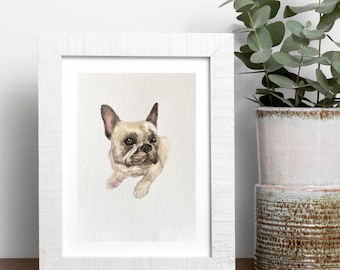Custom Pet Portrait Watercolor Painting – Hand Painted Not Print Dog, Cat, Personalized Gift, Memorial, Pet Lover Gift, Customizable Art