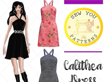 Women's 60s inspired day dress| Calithea PDF sewing pattern | PDF printable sewing pattern | Instant Download| Digital dress sewing patterns