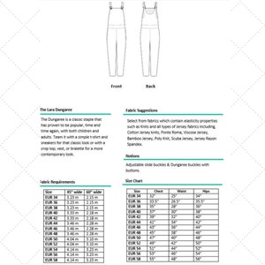 Women's Dungarees Overalls Lara Dungaree PDF Sewing Pattern PDF ...