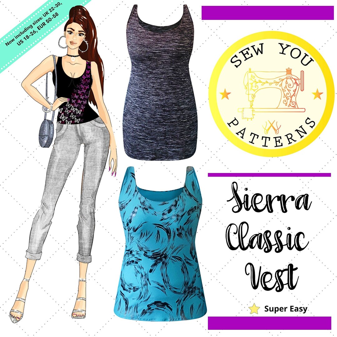 Women's Classic Vest | Sierra Vest PDF Sewing Pattern | PDF Printable ...