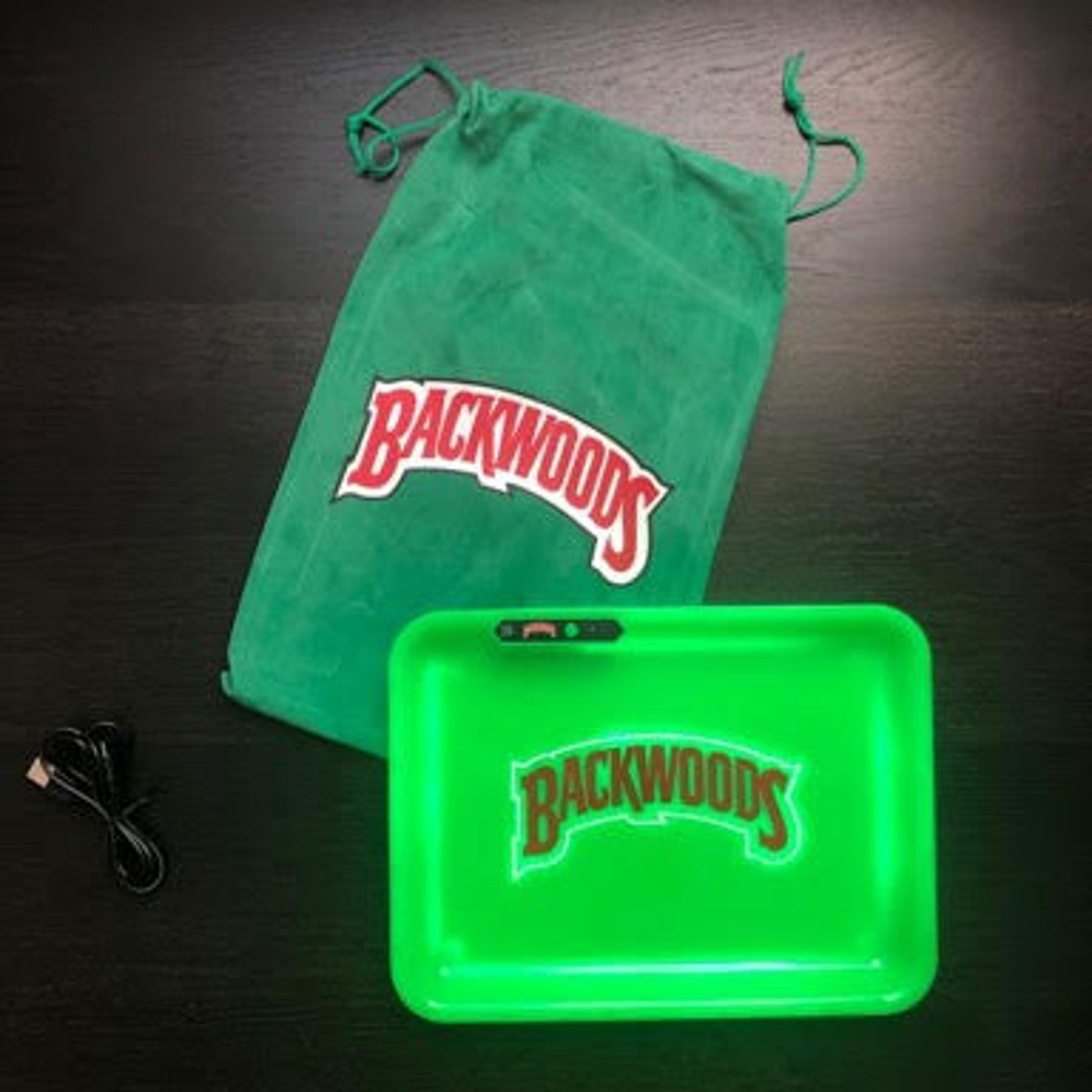Lime Green LED Backwoods x GlowTray Rolling Tray Gift Set Etsy