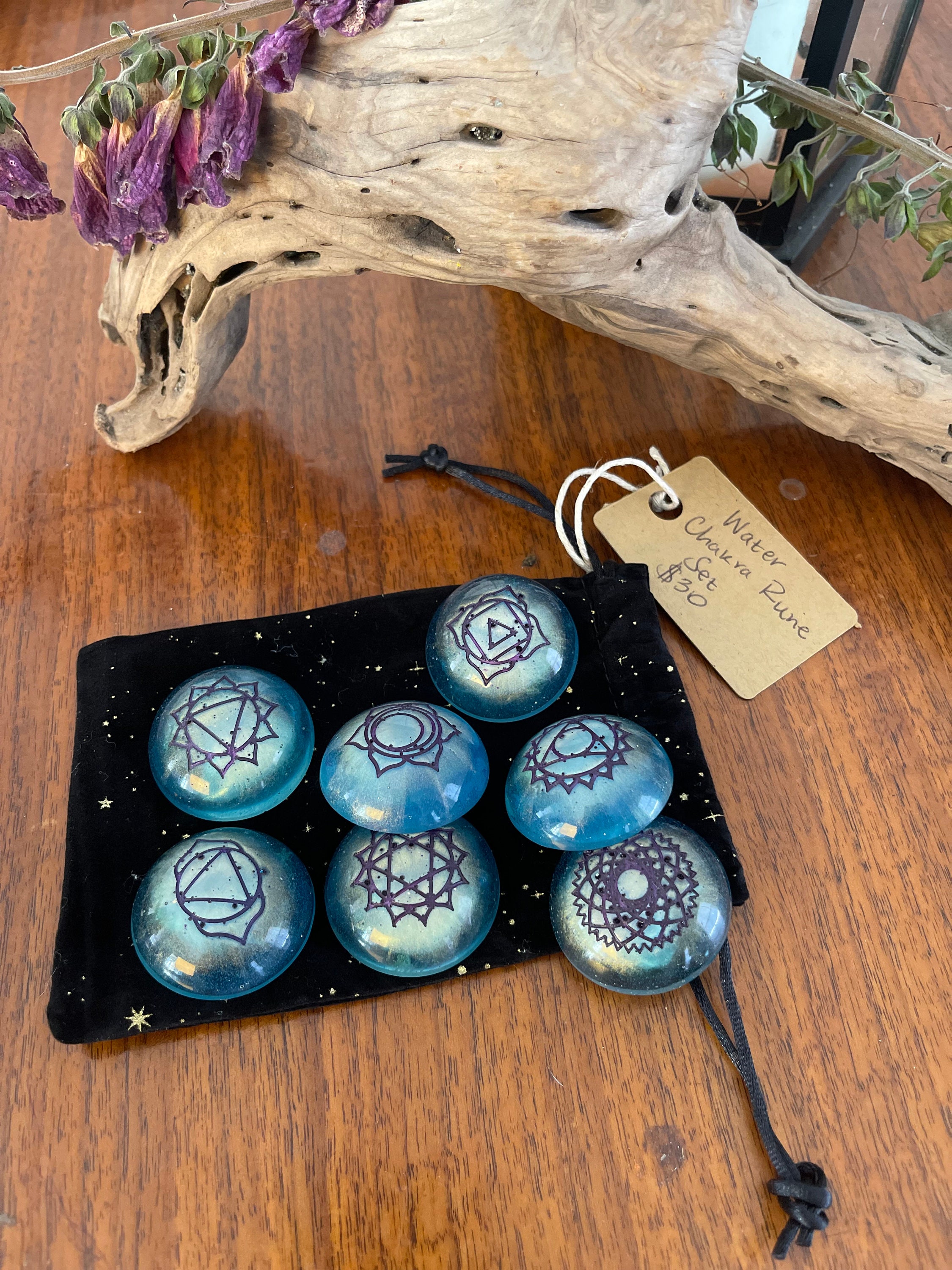 Water Themed Chakra Rune Set | Token | Coins | Talisman - Etsy