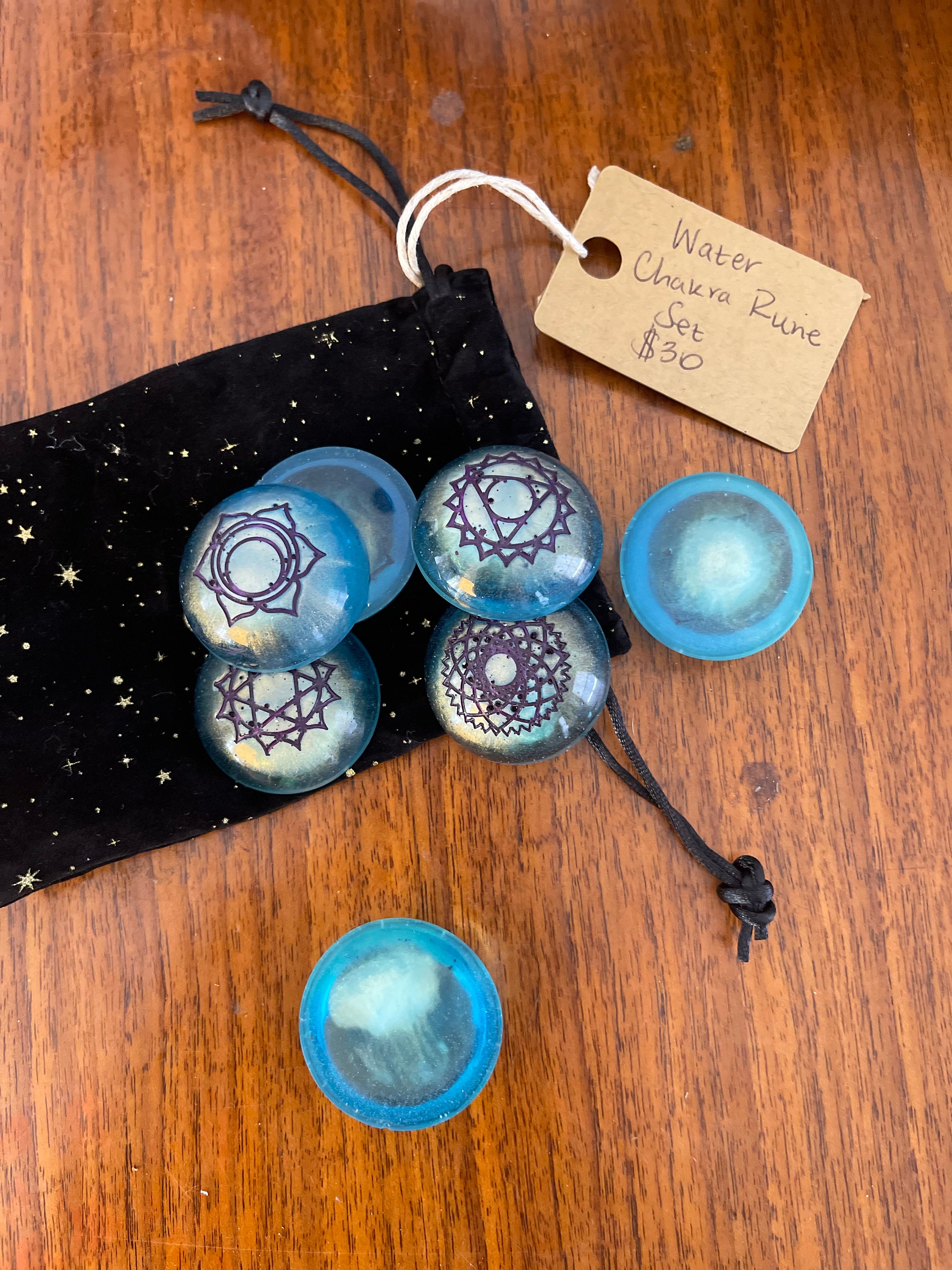 Water Rune Craft Water Themed Chakra Rune Set | Token | Coins | Talisman - Etsy