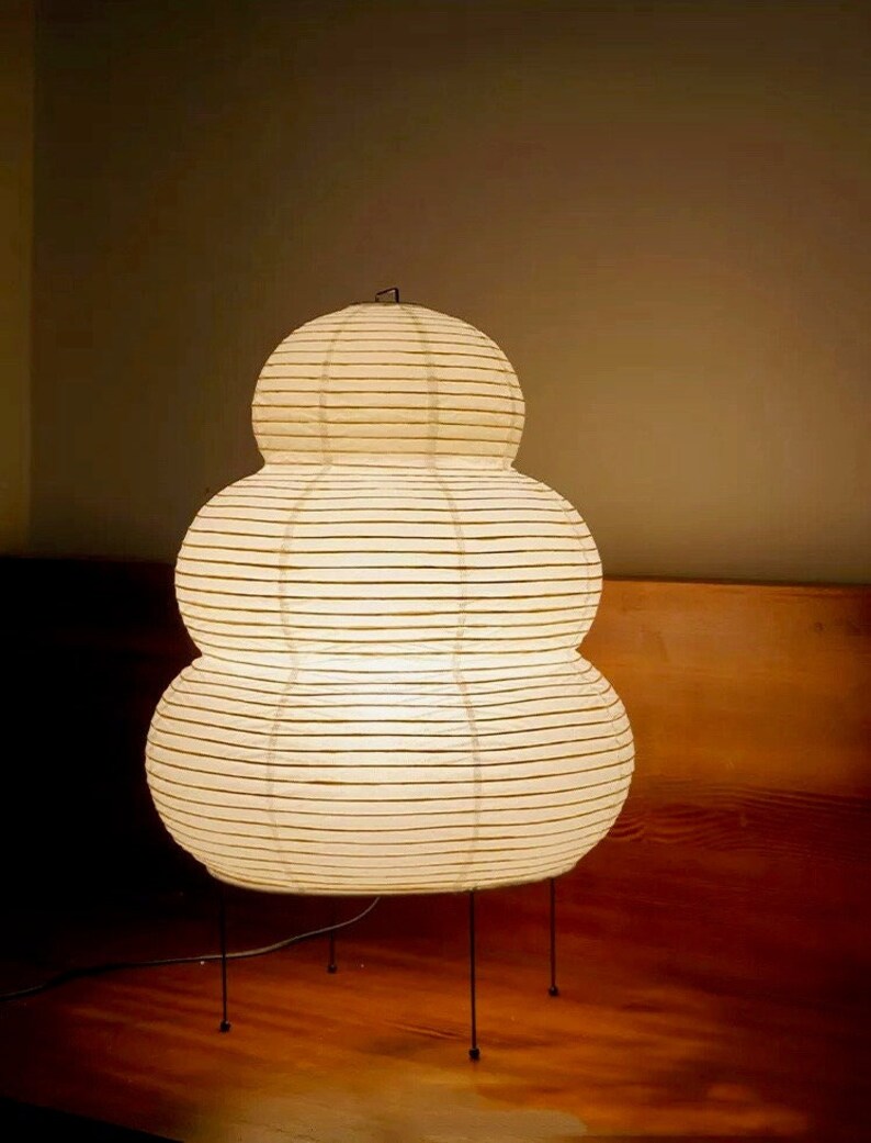Japanese Sphere Paper Floor Lamp Noguchi Inspired Lantern Etsy Canada