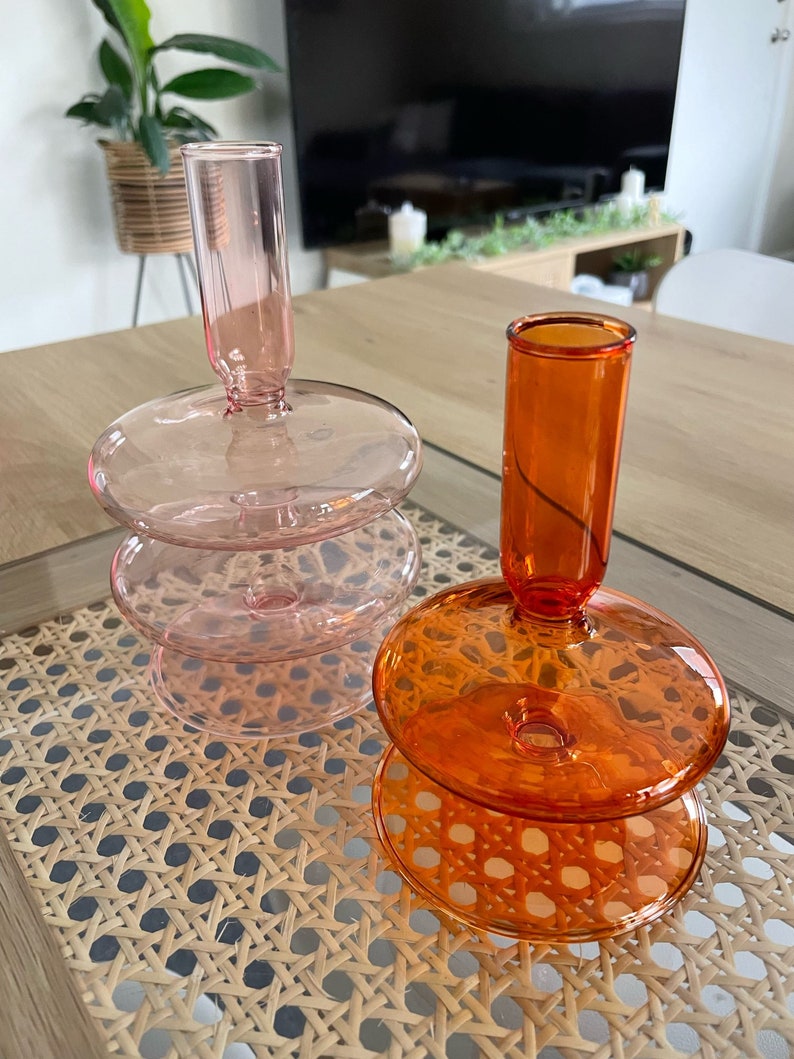 Modern Aesthetic Candle Stick Holder Retro Candle Holder Etsy