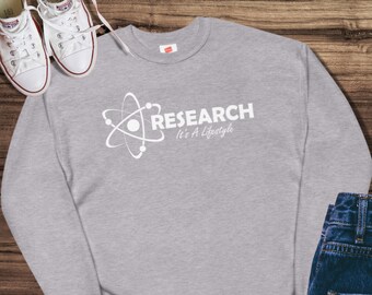 Research It's A Lifestyle Unisex fleece sweatshirt