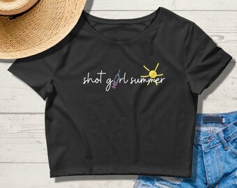 Shot Girl Summer Celebrate The Vaccinated Life Crop Top