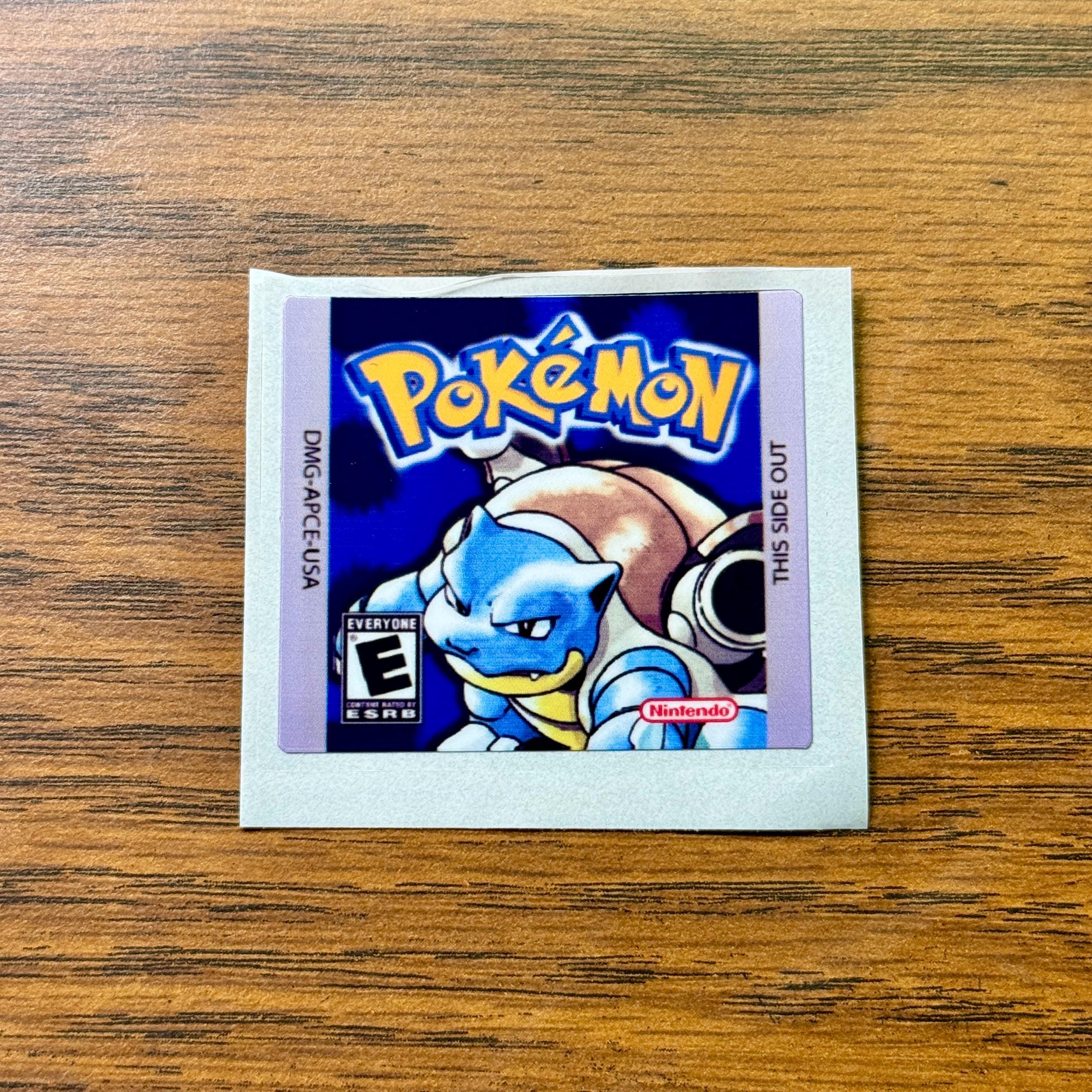 Pokémon Blue Edition Replacement Cart Sticker