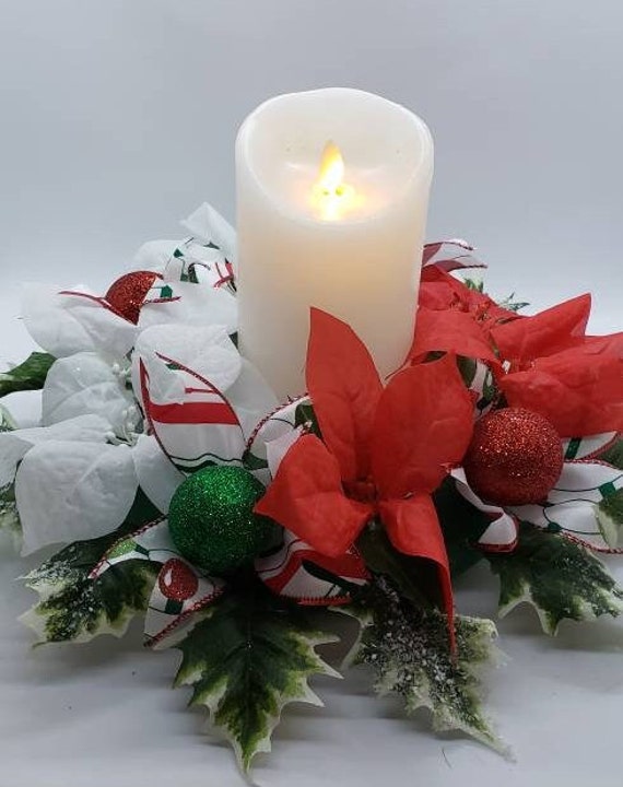 Pour Noël > Bougie flottante par 2 pièces coloris blanche.  Matériel d'art  floral et conseils pour la décoration florale
