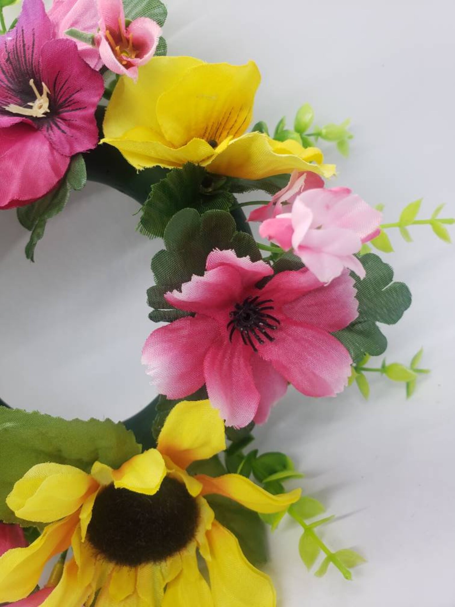 Candle Ring Candle Wreath Floral 3 Inch Pillar Candle Base Etsy