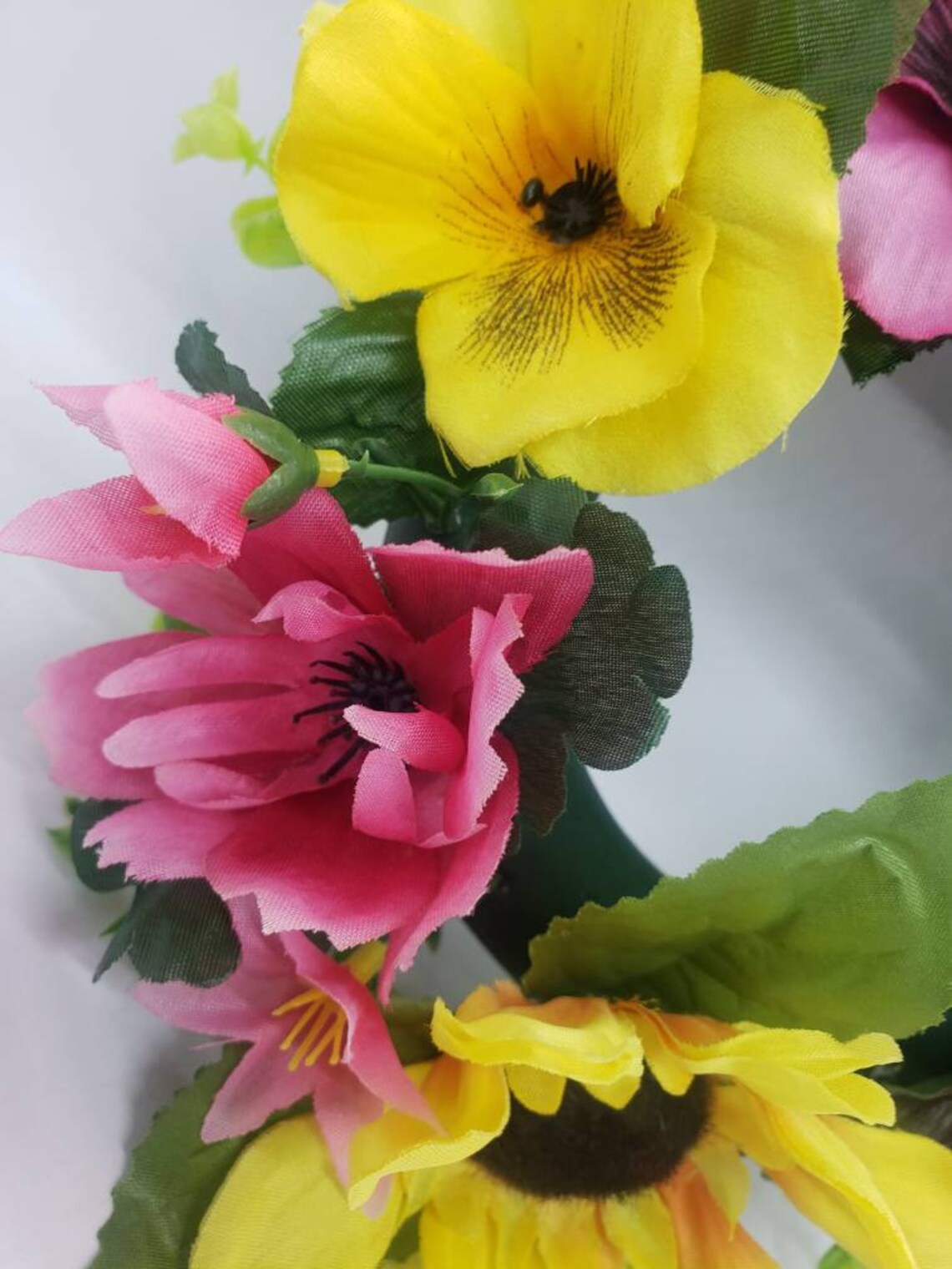 Candle Ring Candle Wreath Floral 3 Inch Pillar Candle Base Etsy