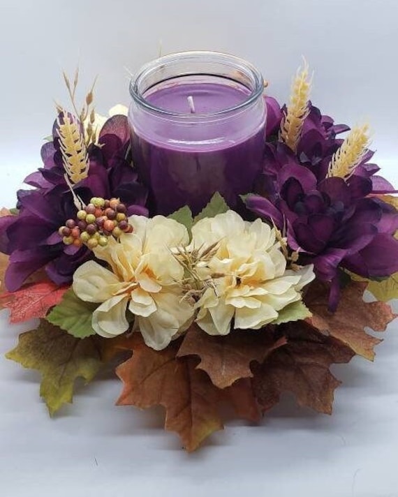 Floral hotsell candle ring