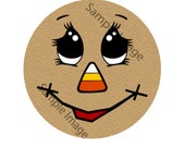 Scarecrow Face Metal Wreath Sign, Scarecrow Sign, Burlap Scarecrow Wreath Sign