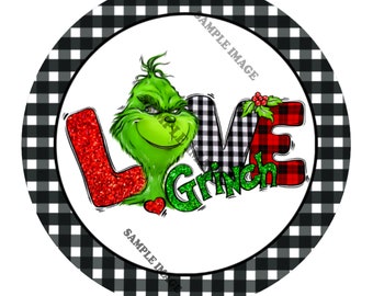Green Monster Wreath Sign, Christmas Wreath Sign