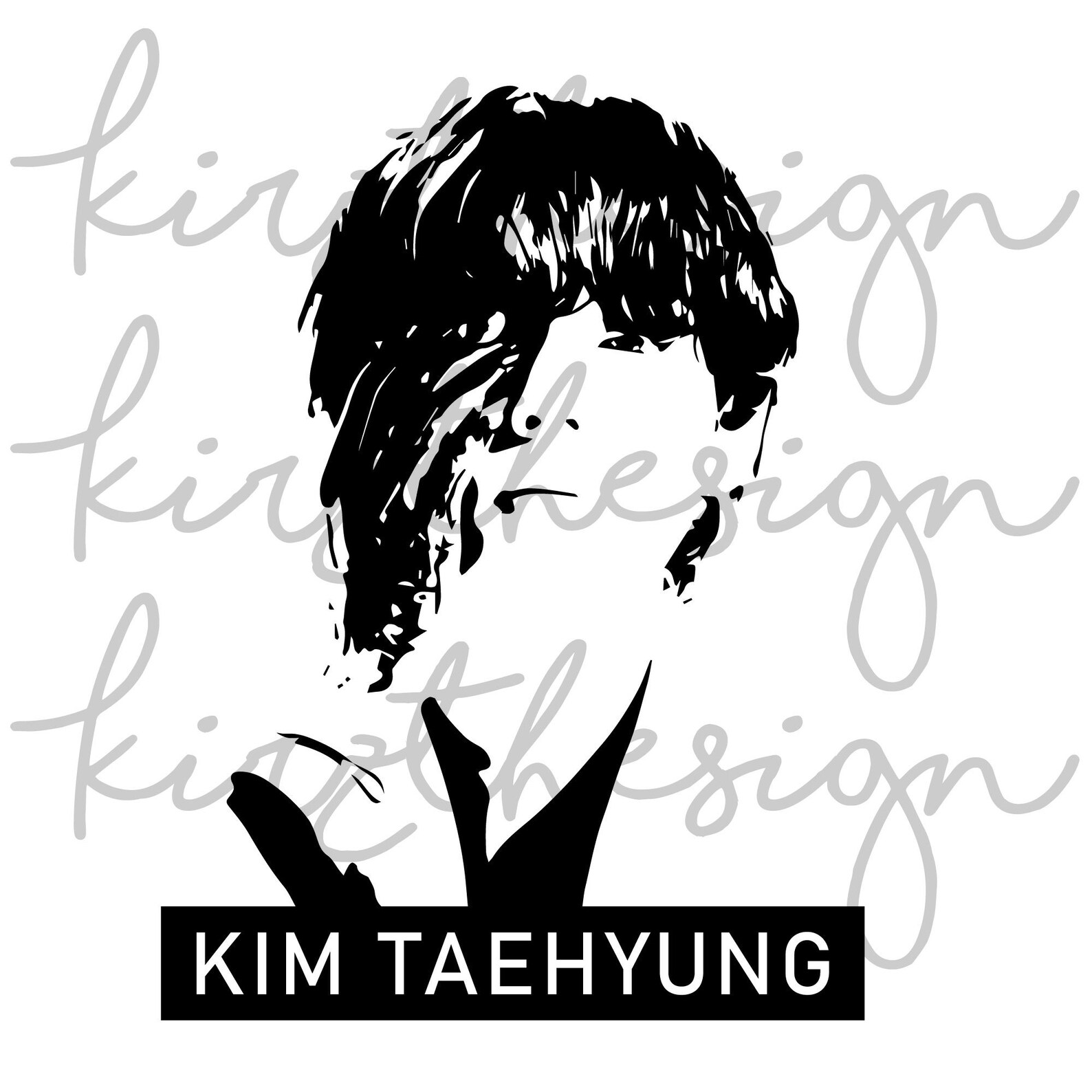 BTS V Stencil Svg Png Ai Digital Download Cut File Etsy UK