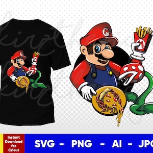 Super Mario Svg, Png, Ai | Download instantâneo | Arquivo vetorial | Arquivo de corte | Silhueta para impressão