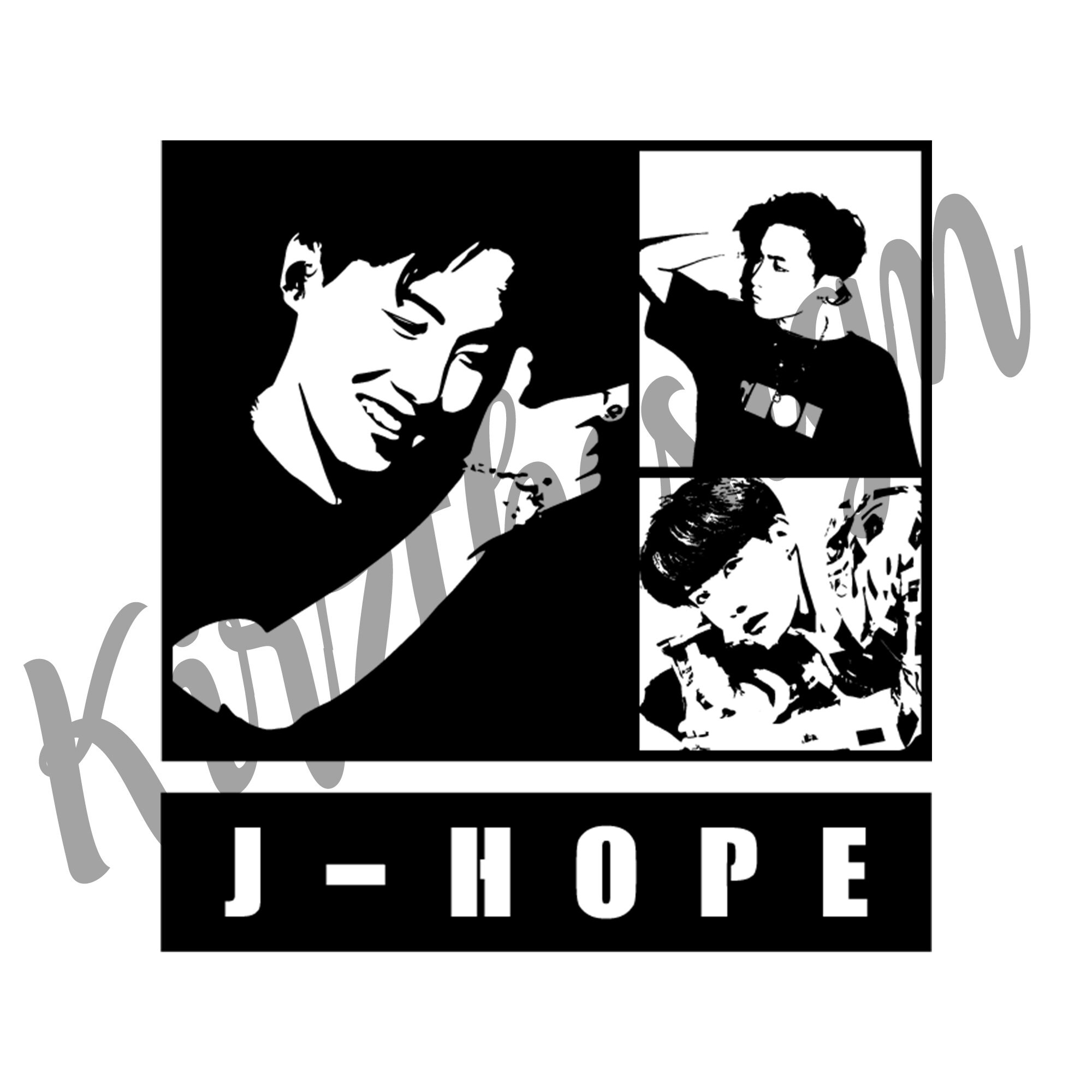 BTS JHope Stencil / Svg Png Ai / Digital Descargar Etsy España