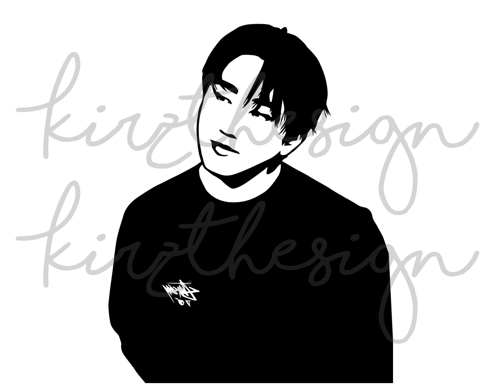 Stray Kids Changbin Stencil: Cricut Silhouette Cut File (digital