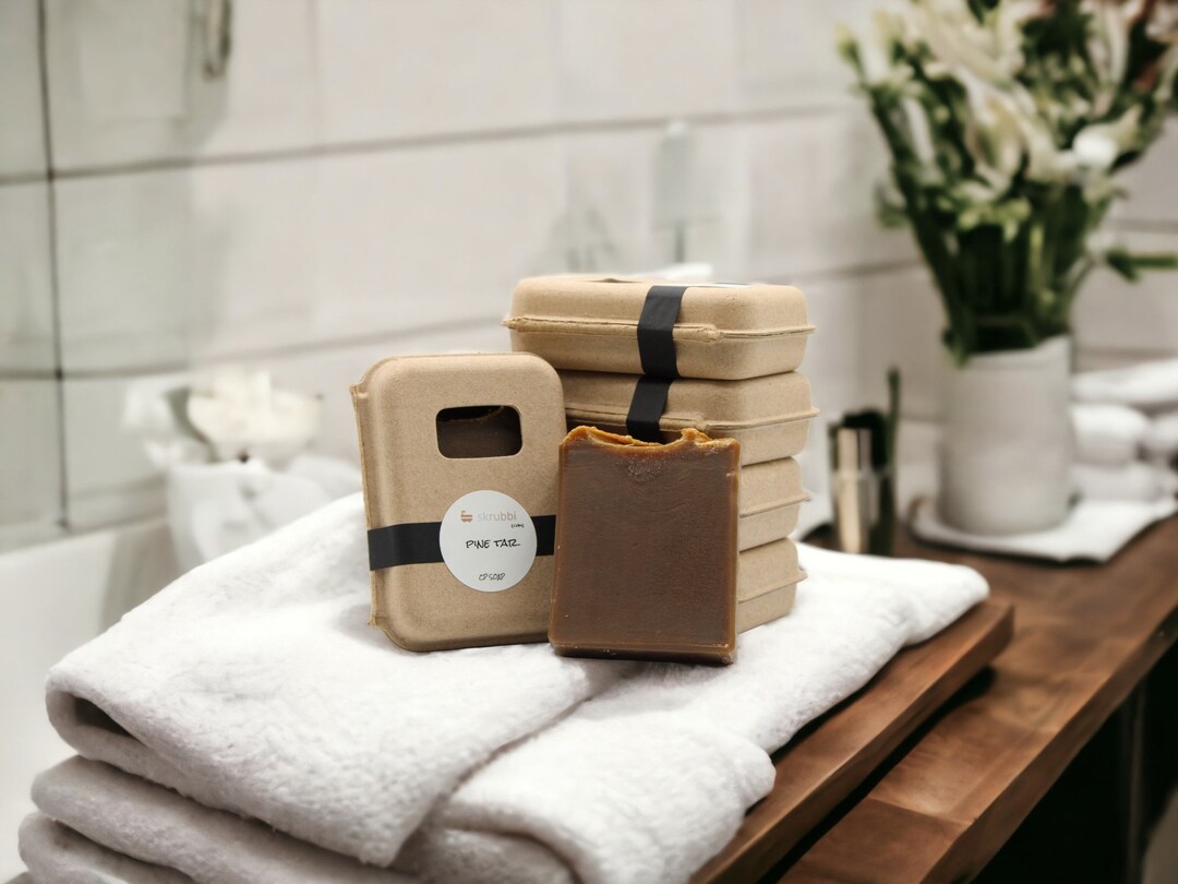 Handcrafted Pine Tar Cold Process Bar Soap - Artisan - Etsy