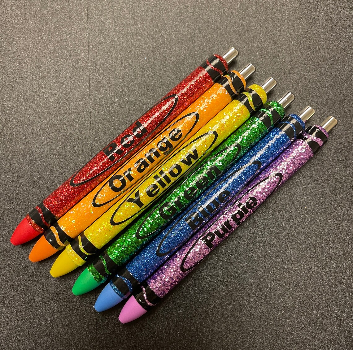 Crayon Glitter Gel Pen Crayon Colored Ink Gel Pen Glitter Etsy
