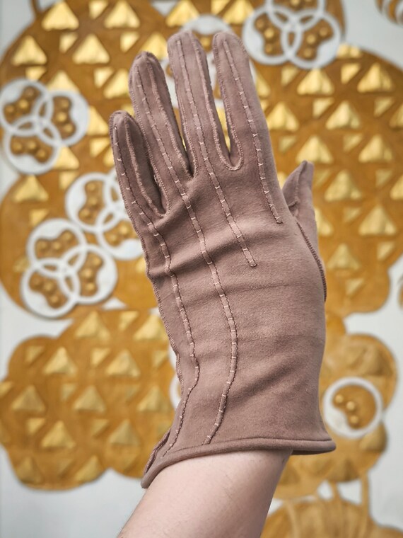 Elegant Genuine 1920s 1930s Art Deco Gloves Soft … - image 1