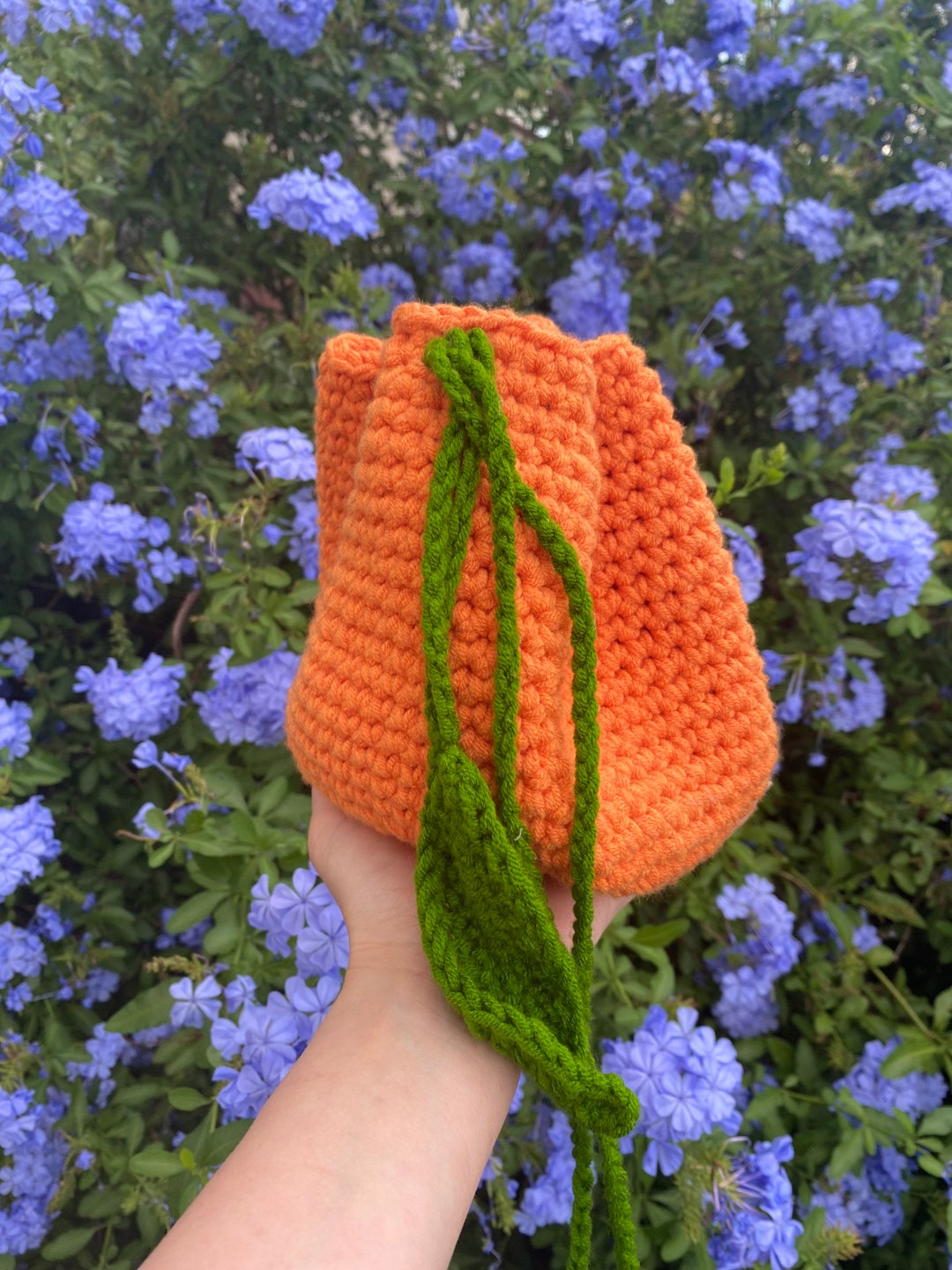 Crochet Orange Shoulder Bag/pouch Etsy