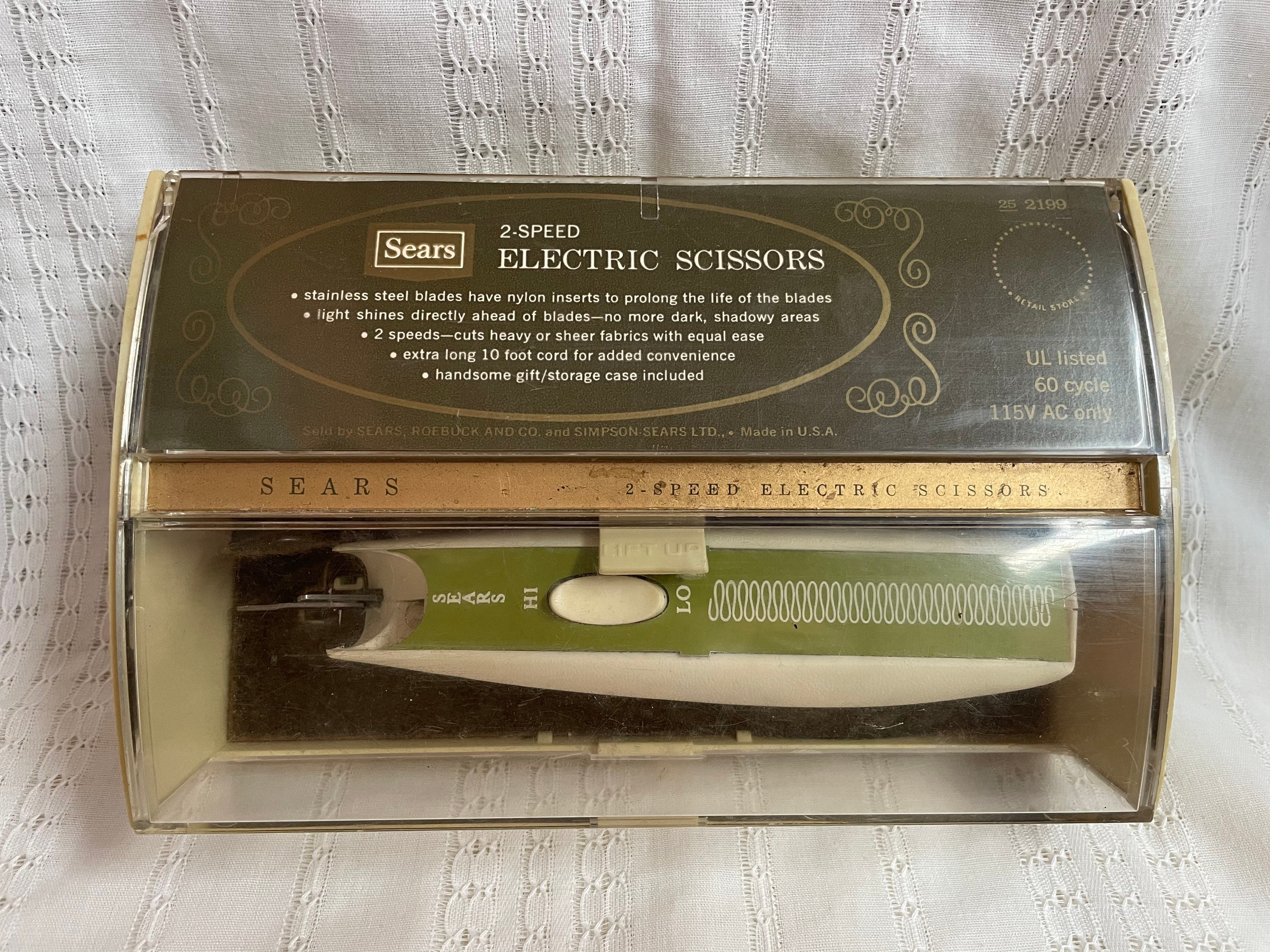 Vintage Sears 2 Speed Electric Scissors Etsy