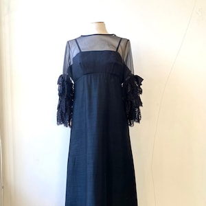 Black evening maxi dress. UK12