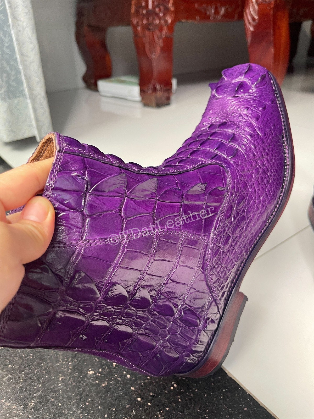 Tie Dye Purple Men's Boots
