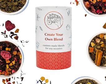 Crie sua própria mistura exclusiva - Presente de chá personalizado - Presente de chá único para aniversário/casamento
