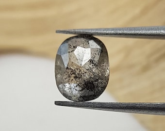 Salt and Pepper Diamond | Loose Oval Diamond for Engagement Ring | Natural Diamond for Wedding Ring, Promise Ring | Unique Galaxy Diamond