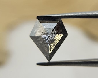 0.62 Ct Loose Pentagon / Shield Diamond for Sale | Salt and Pepper Diamond | Natural and Untreated Diamond | Unique Galaxy Diamond