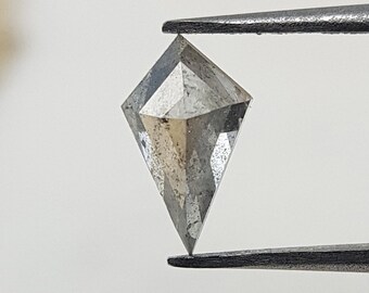 0.33 Ct Salt and Pepper Kite Diamond | Loose Kite Diamond for Sale | Natural and Untreated Diamond | 7.03x4.69x3.21 MM Kite Diamond Gemstone
