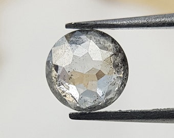0.43 Ct Round Salt and Pepper Diamond | Loose Diamond for Engagement Ring | Natural Diamond for Wedding Ring | Unique Galaxy Diamond Sale