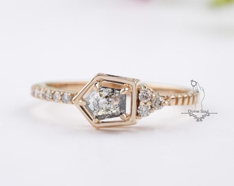 Pentagon Diamond Ring